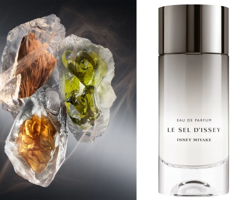 Issey Miyake Le Sel d’Issey Eau de Parfum – moška dišava s slanim akordom, jantarjem in cedrovino.