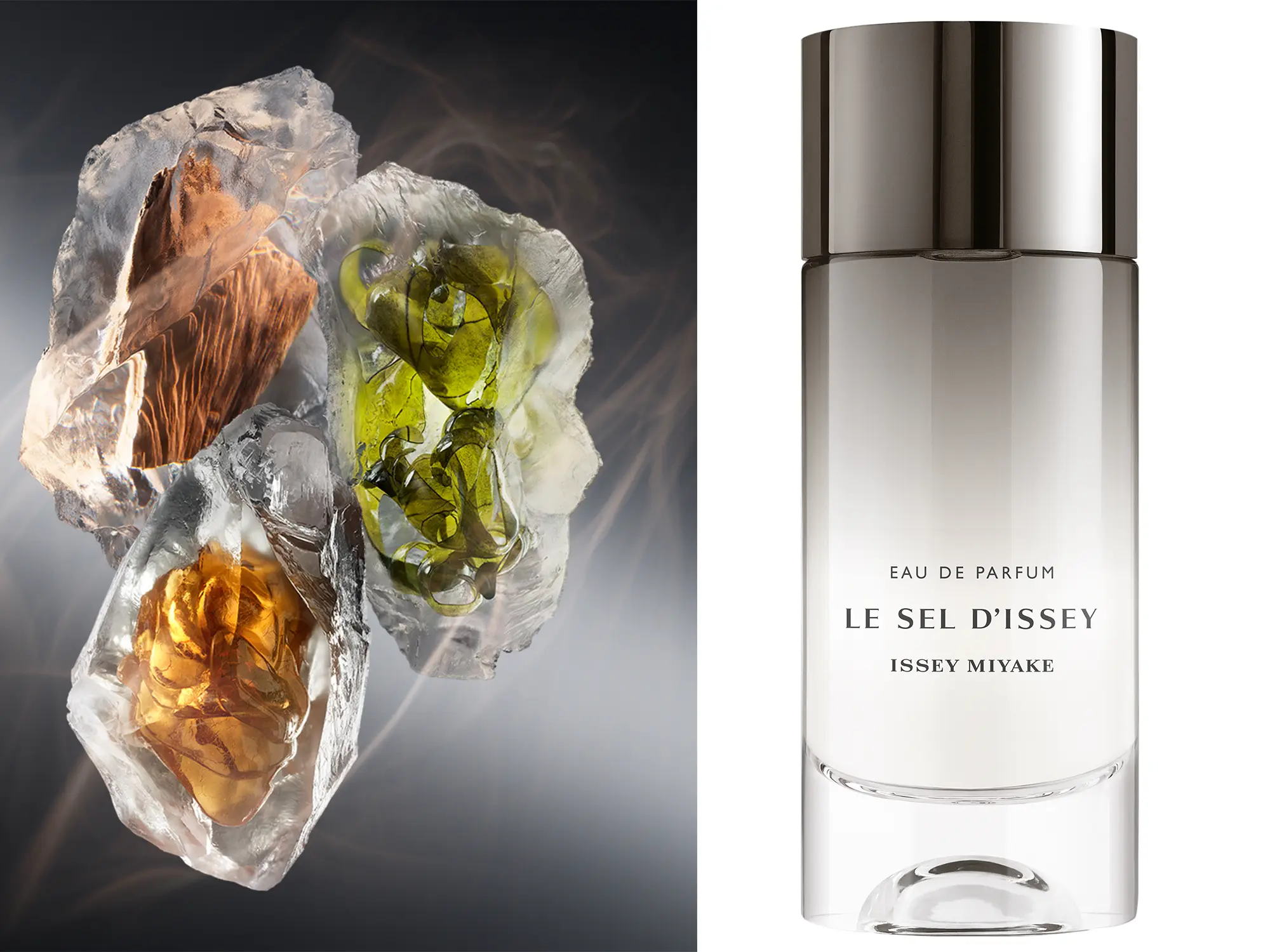 Issey Miyake Le Sel d’Issey Eau de Parfum – moška dišava s slanim akordom, jantarjem in cedrovino.