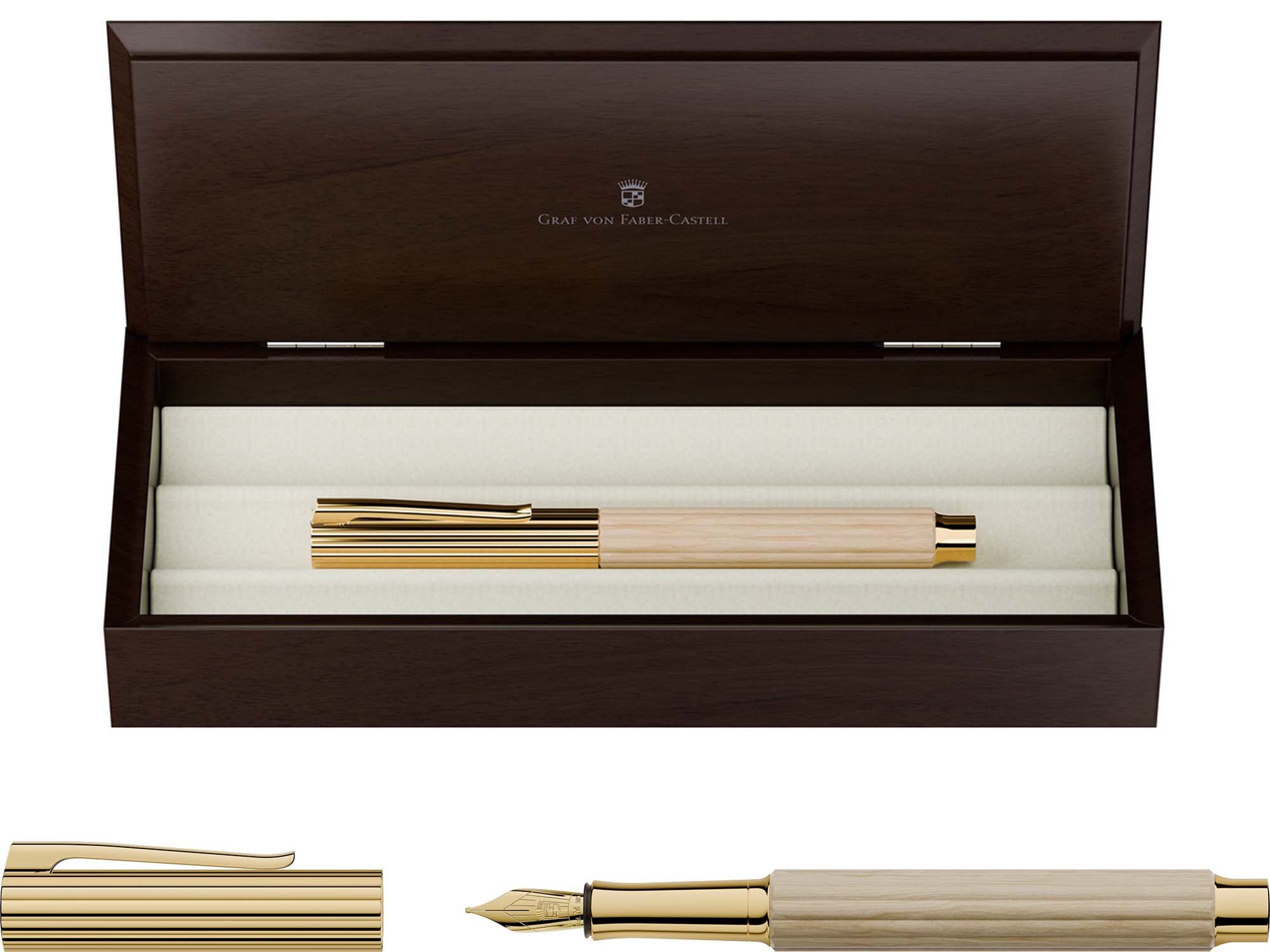 Luksuzno pisalo Graf von Faber-Castell Tamitio Black Edition v leseni darilni škatli.