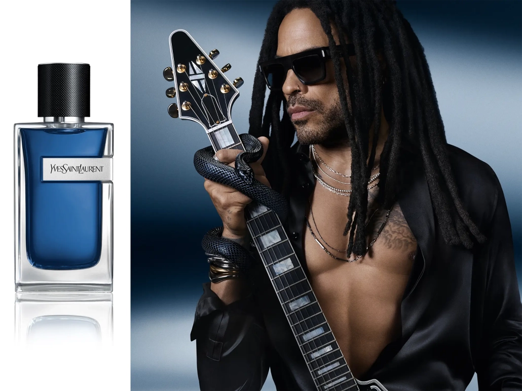 Lenny Kravitz predstavlja dišavo Y Iced Cologne Yves Saint Laurent z osvežujočimi notami mete in modrega žajblja.